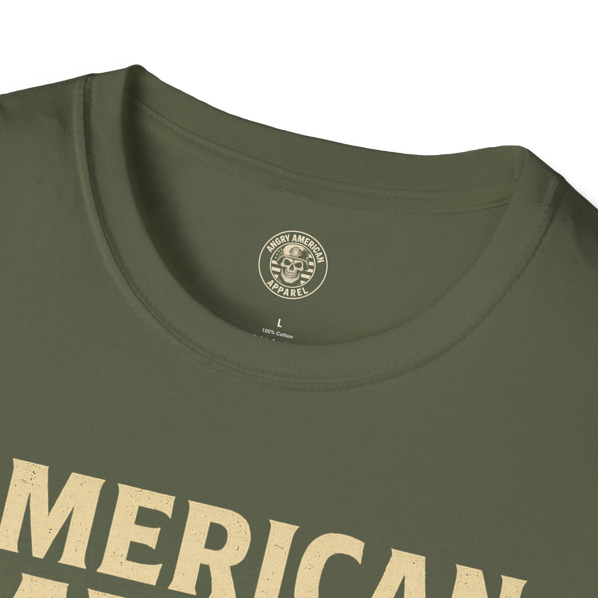 American Savage T-Shirt – "Live Free or Die" Skull & Flag Graphic