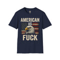 American As F*** Eagle T-Shirt – Patriotic Bald Eagle Flag Tee