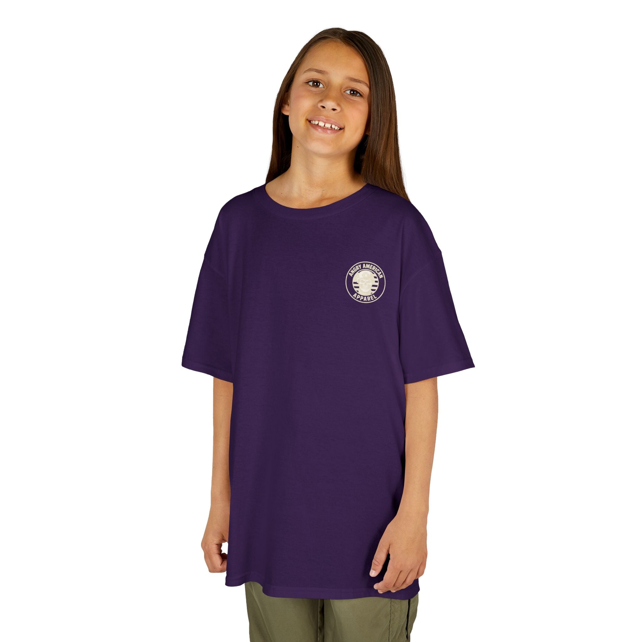 Kids T‑Shirt — 'Raised on Faith and Freedom' Patriotic Youth Tee