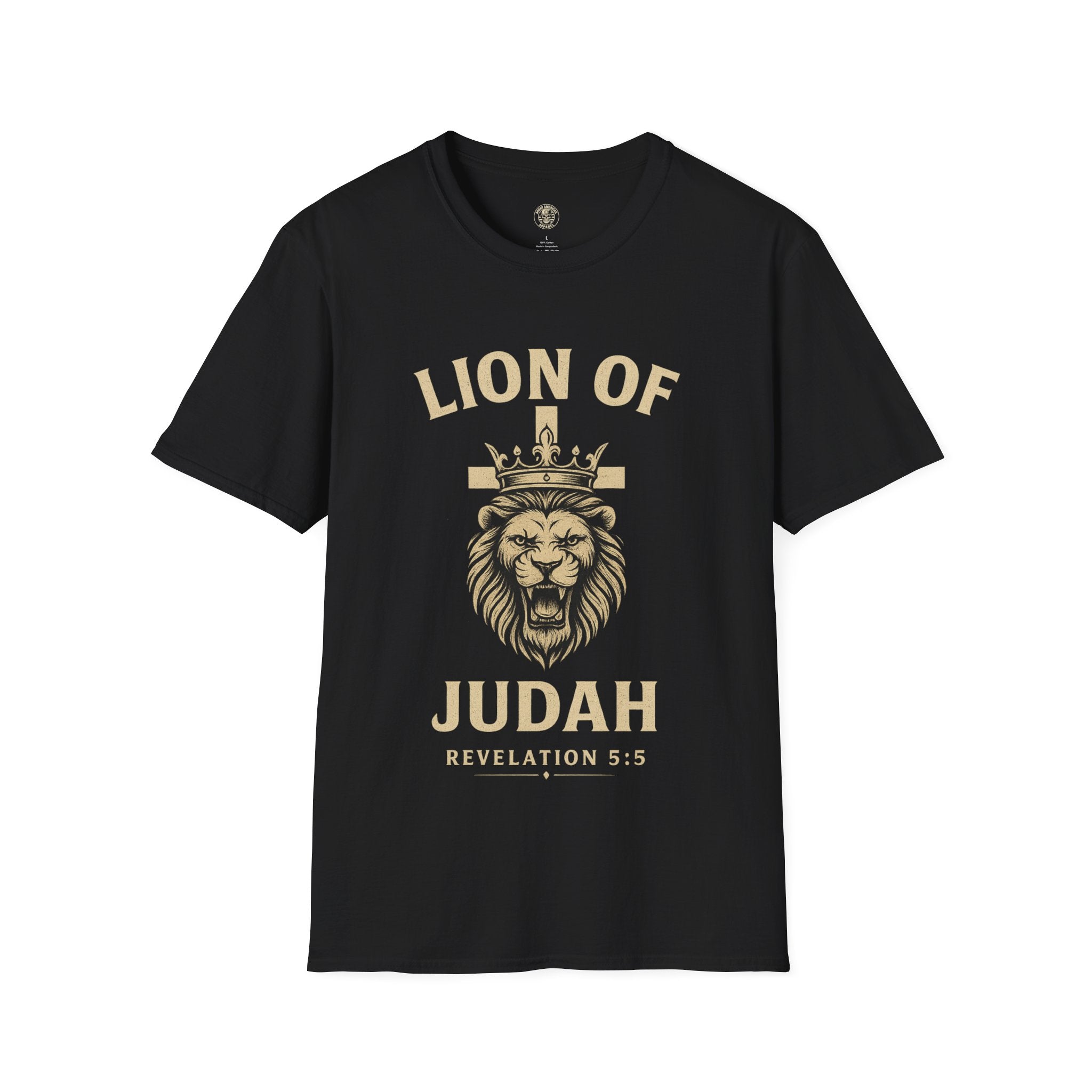 Lion of Judah T-Shirt — Crowned Lion Christian Tee (Revelation 5:5)