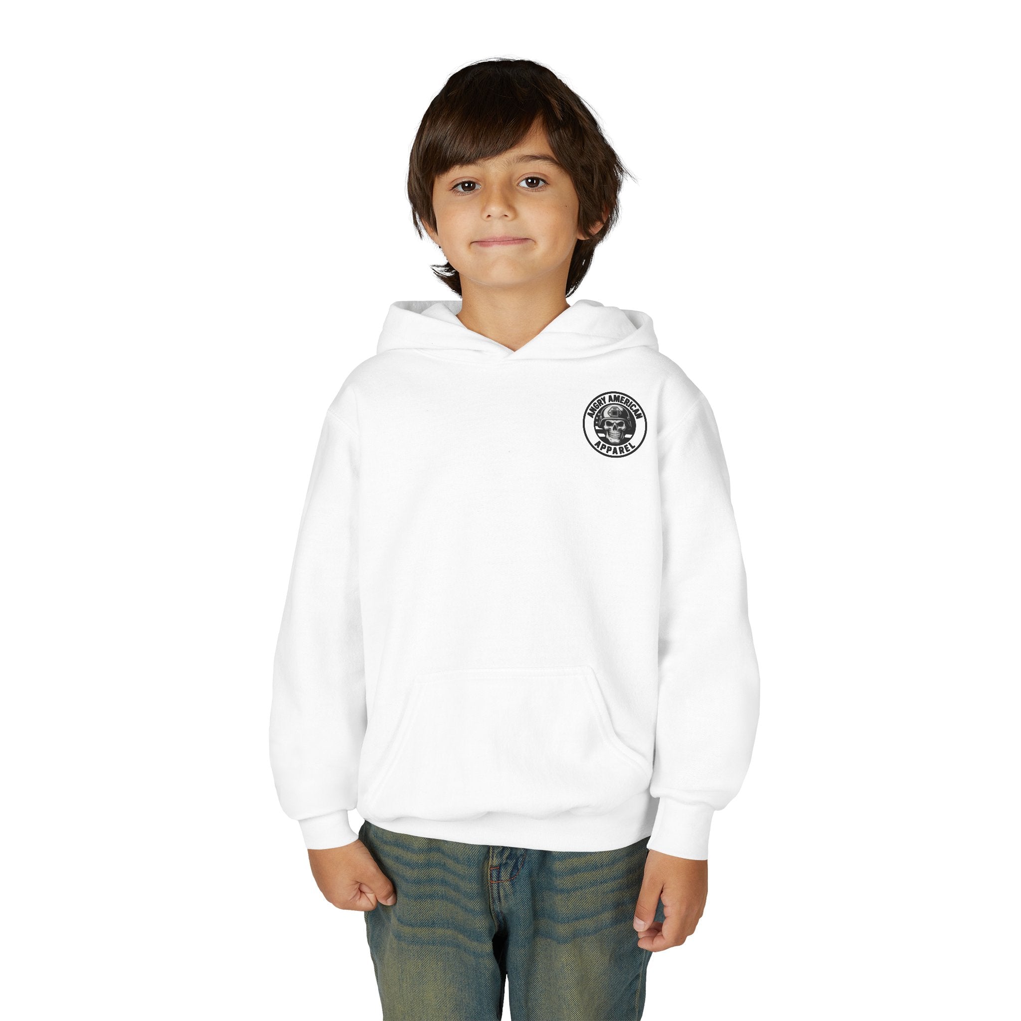 Youth Hoodie — "Christ Is King" Cross Faith Pullover