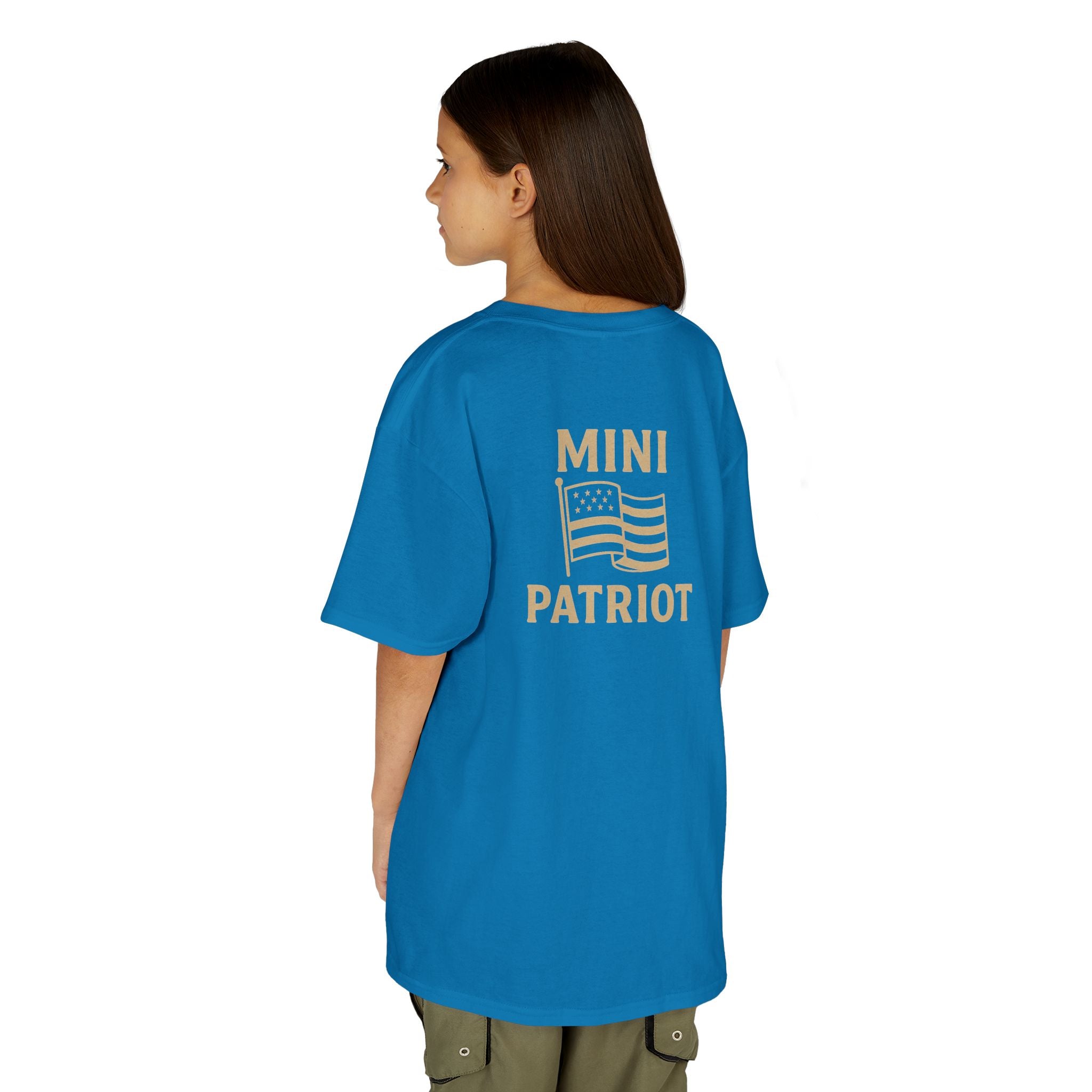 Mini Patriot Kids T‑Shirt — 'Mini Patriot' Flag Graphic